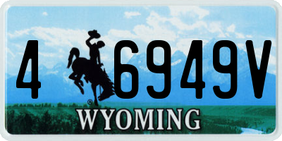 WY license plate 46949V