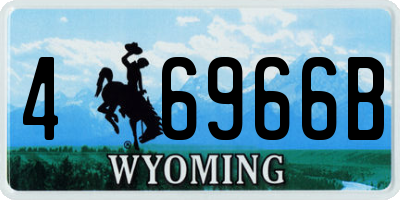 WY license plate 46966B