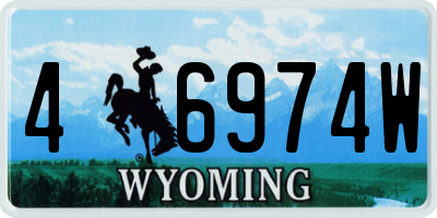 WY license plate 46974W