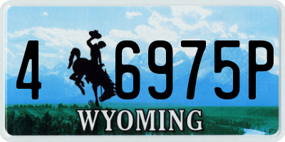 WY license plate 46975P