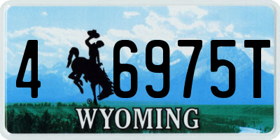 WY license plate 46975T