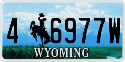 WY license plate 46977W