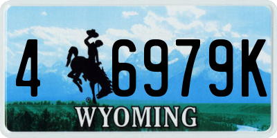 WY license plate 46979K