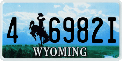 WY license plate 46982I