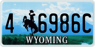 WY license plate 46986C