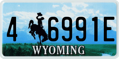 WY license plate 46991E