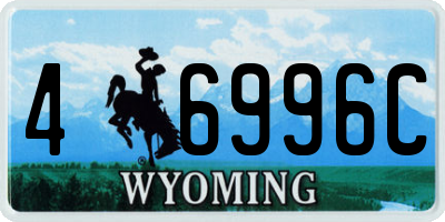 WY license plate 46996C