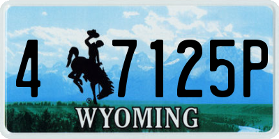 WY license plate 47125P