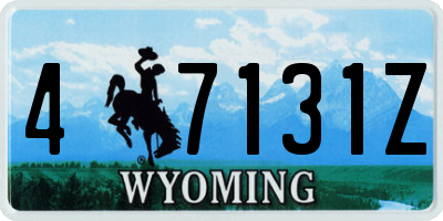 WY license plate 47131Z