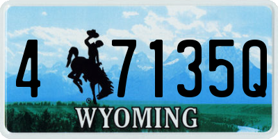 WY license plate 47135Q