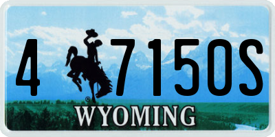 WY license plate 47150S