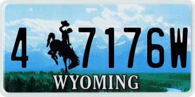 WY license plate 47176W