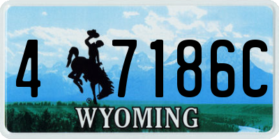 WY license plate 47186C