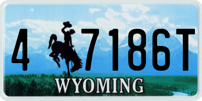 WY license plate 47186T