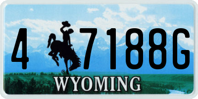 WY license plate 47188G