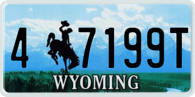 WY license plate 47199T