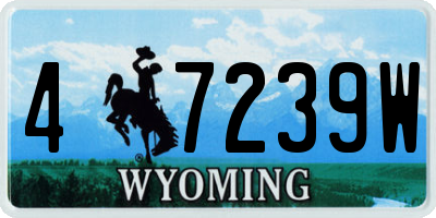 WY license plate 47239W