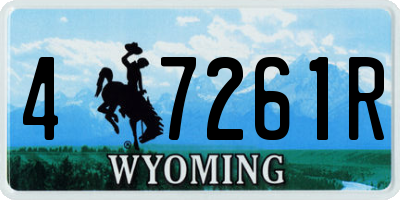 WY license plate 47261R