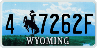 WY license plate 47262F
