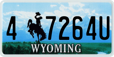 WY license plate 47264U