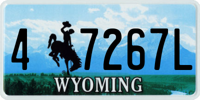 WY license plate 47267L