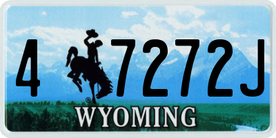 WY license plate 47272J