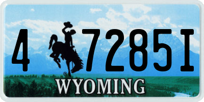 WY license plate 47285I