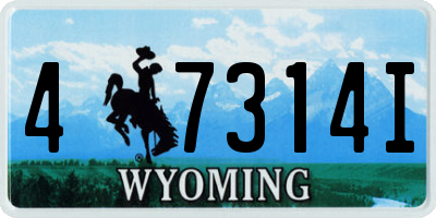 WY license plate 47314I