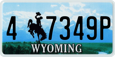 WY license plate 47349P