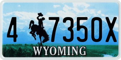 WY license plate 47350X