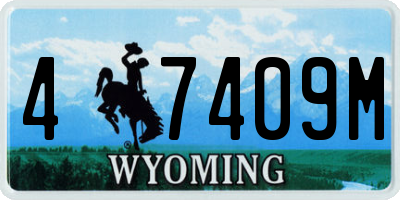 WY license plate 47409M