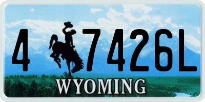 WY license plate 47426L
