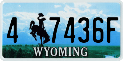 WY license plate 47436F