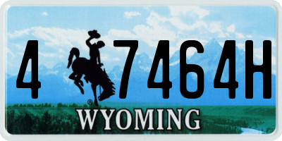 WY license plate 47464H