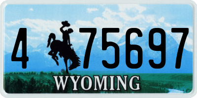 WY license plate 475697