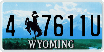 WY license plate 47611U