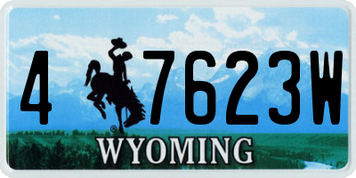 WY license plate 47623W