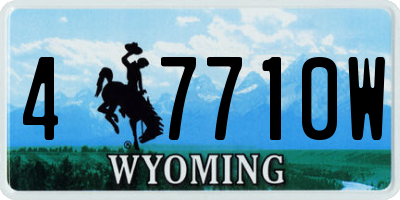 WY license plate 47710W