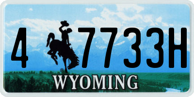 WY license plate 47733H
