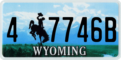 WY license plate 47746B