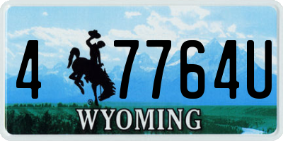 WY license plate 47764U