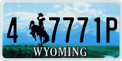 WY license plate 47771P