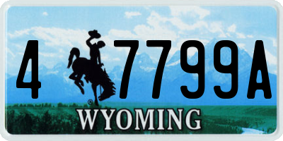 WY license plate 47799A