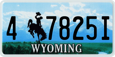 WY license plate 47825I