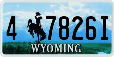 WY license plate 47826I