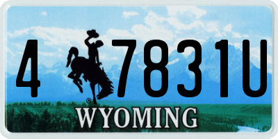 WY license plate 47831U