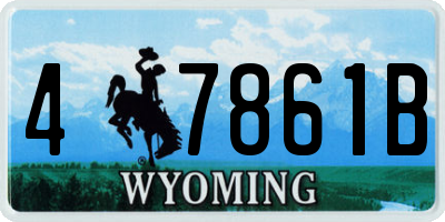 WY license plate 47861B