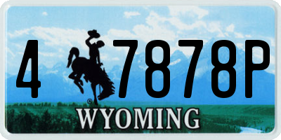 WY license plate 47878P