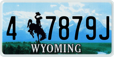 WY license plate 47879J