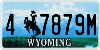 WY license plate 47879M